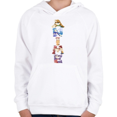 PRINTFASHION Anime - Gyerek kapucnis pulóver - Fehér