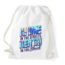 PRINTFASHION Anime in the streets - Sportzsák, Tornazsák - Fehér tornazsák