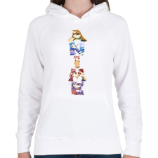 PRINTFASHION Anime - Női kapucnis pulóver - Fehér női pulóver, kardigán