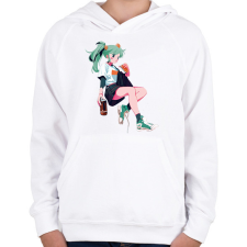 PRINTFASHION Animés csaj - Gyerek kapucnis pulóver - Fehér gyerek pulóver, kardigán