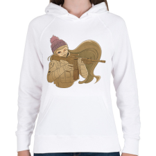 PRINTFASHION Animés katona - Női kapucnis pulóver - Fehér női pulóver, kardigán