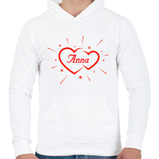 PRINTFASHION Anna - Férfi kapucnis pulóver - Fehér férfi pulóver, kardigán