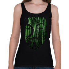 PRINTFASHION Anonymous bináris kód - Női atléta - Fekete női trikó