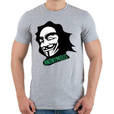 PRINTFASHION Anonymous - Férfi póló - Sport szürke