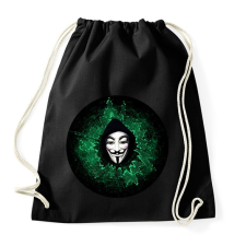 PRINTFASHION Anonymous hacker - Sportzsák, Tornazsák - Fekete tornazsák