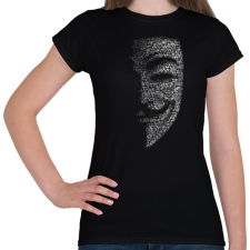 PRINTFASHION Anonymus (Fekete) - Női póló - Fekete női póló