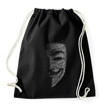 PRINTFASHION Anonymus (Fekete) - Sportzsák, Tornazsák - Fekete tornazsák