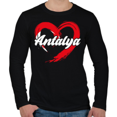 PRINTFASHION Antalya - Férfi hosszú ujjú póló - Fekete