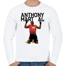 PRINTFASHION Anthony Martial - Férfi pulóver - Fehér férfi pulóver, kardigán