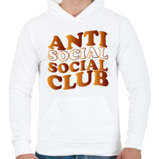 PRINTFASHION Anti social social club - barna - Férfi kapucnis pulóver - Fehér férfi pulóver, kardigán