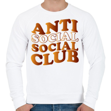 PRINTFASHION Anti social social club - barna - Férfi pulóver - Fehér