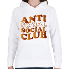 PRINTFASHION Anti social social club - barna - Női kapucnis pulóver - Fehér