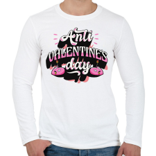 PRINTFASHION Anti valentin nap - Férfi hosszú ujjú póló - Fehér férfi póló