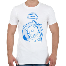 PRINTFASHION Antisocial cat - Férfi póló - Fehér férfi póló