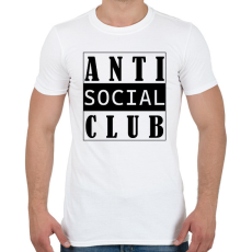 PRINTFASHION Antisocial club (black) - Férfi póló - Fehér