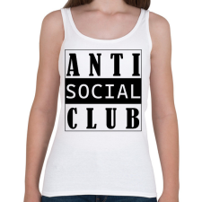 PRINTFASHION Antisocial club (black) - Női atléta - Fehér női trikó