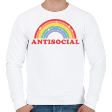 PRINTFASHION Antisocial club - Férfi pulóver - Fehér