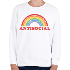 PRINTFASHION Antisocial club - Gyerek pulóver - Fehér gyerek pulóver, kardigán