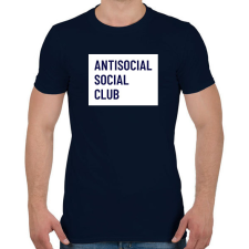 PRINTFASHION ANTISOCIAL - Férfi póló - Sötétkék férfi póló