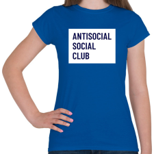 PRINTFASHION ANTISOCIAL - Női póló - Királykék női póló