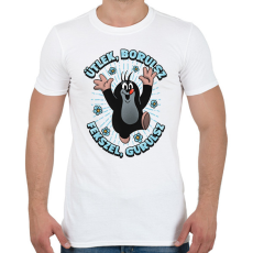 PRINTFASHION Antiszociális Kisvakond - Férfi póló - Fehér