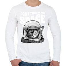 PRINTFASHION Antiszociális macska - Férfi hosszú ujjú póló - Fehér