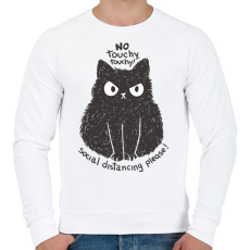 PRINTFASHION Antiszociális macska - Férfi pulóver - Fehér