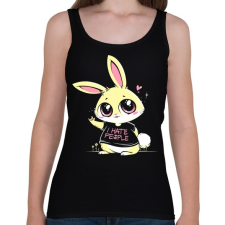 PRINTFASHION Antiszociális nyuszi - Női atléta - Fekete női trikó