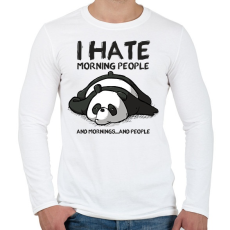 PRINTFASHION Antiszociális panda - Férfi hosszú ujjú póló - Fehér