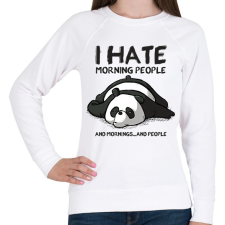 PRINTFASHION Antiszociális panda - Női pulóver - Fehér női pulóver, kardigán