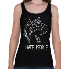 PRINTFASHION Antiszociális unikornis - Női atléta - Fekete női trikó