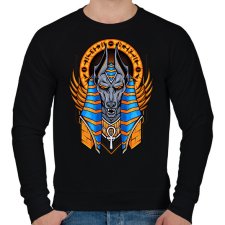 PRINTFASHION Anubis - Férfi pulóver - Fekete férfi pulóver, kardigán