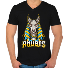 PRINTFASHION anubis - Férfi V-nyakú póló - Fekete