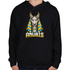 PRINTFASHION anubis - Gyerek kapucnis pulóver - Fekete gyerek pulóver, kardigán