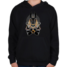 PRINTFASHION anubis - Gyerek kapucnis pulóver - Fekete