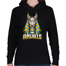PRINTFASHION anubis - Női kapucnis pulóver - Fekete női pulóver, kardigán
