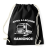 PRINTFASHION Anya a legjobb kamionos  - Sportzsák, Tornazsák - Fekete