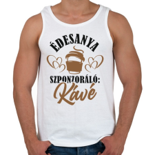 PRINTFASHION Anya és a kávé  - Férfi atléta - Fehér atléta, trikó