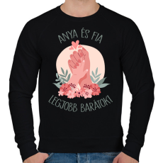 PRINTFASHION Anya és fia legjobb barátok - Férfi pulóver - Fekete