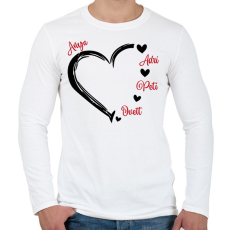 PRINTFASHION Anya és gyerekek - Férfi hosszú ujjú póló - Fehér