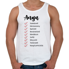 PRINTFASHION Anya feladatkörök - Férfi atléta - Fehér atléta, trikó