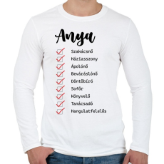 PRINTFASHION Anya feladatkörök - Férfi hosszú ujjú póló - Fehér