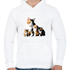 PRINTFASHION anya - Férfi kapucnis pulóver - Fehér férfi pulóver, kardigán