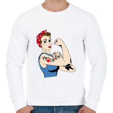 PRINTFASHION Anya - Férfi pulóver - Fehér férfi pulóver, kardigán