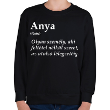 PRINTFASHION Anya főnév fehér - Gyerek pulóver - Fekete gyerek pulóver, kardigán