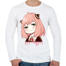 PRINTFASHION Anya Forger minta (Spy x Family) - Férfi hosszú ujjú póló - Fehér