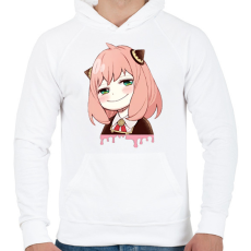 PRINTFASHION Anya Forger minta (Spy x Family) - Férfi kapucnis pulóver - Fehér