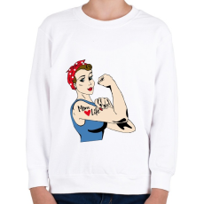 PRINTFASHION Anya - Gyerek pulóver - Fehér