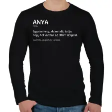 PRINTFASHION Anya jelentése - Férfi hosszú ujjú póló - Fekete férfi póló