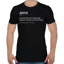 PRINTFASHION Anya jelentése - Férfi póló - Fekete férfi póló